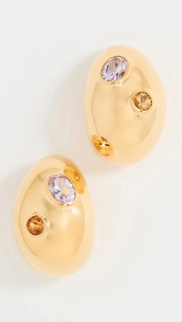 Lizzie Fortunato Mini Arp Earrings In Studded Gold 1