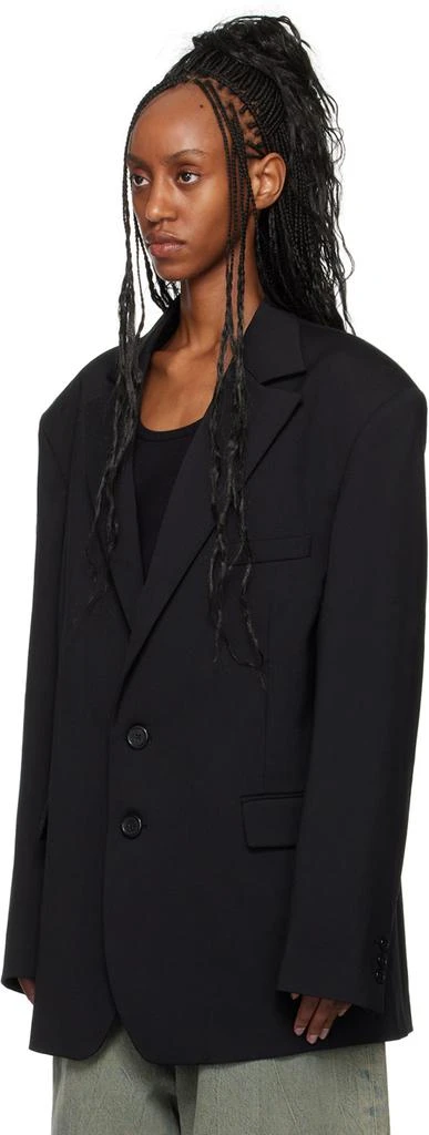 LU'U DAN Black Oversized Boxy Blazer 4