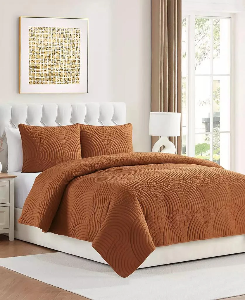 VCNY Home Sands 3-Piece Curved Quilt Set 2
