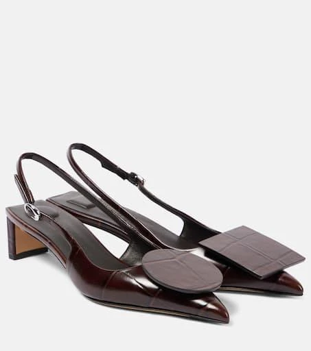 Jacquemus Duelo 40 leather slingback pumps 1
