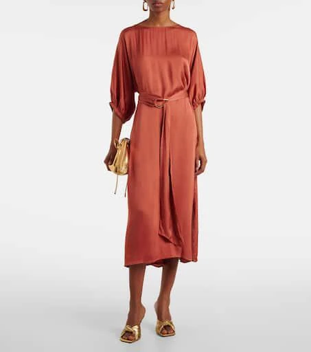 Velvet Laurel satin midi dress 2