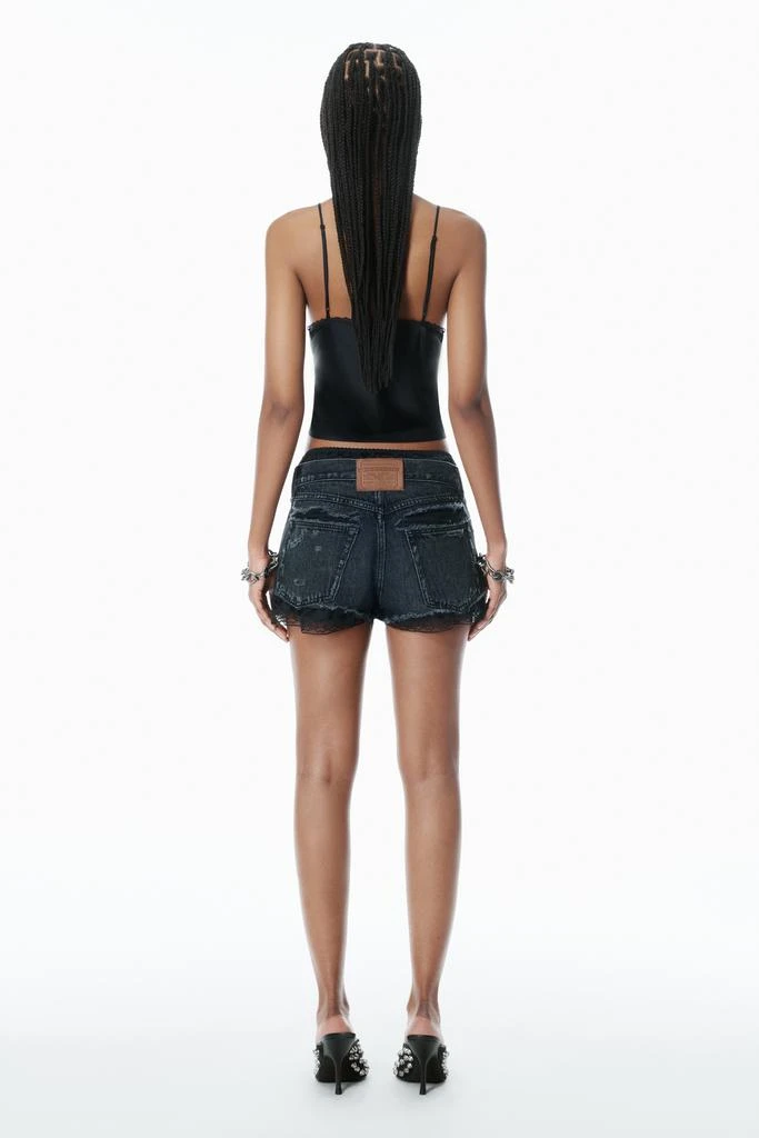 Alexander Wang Pre-Styled Denim Shorts with Silk Boxer 4