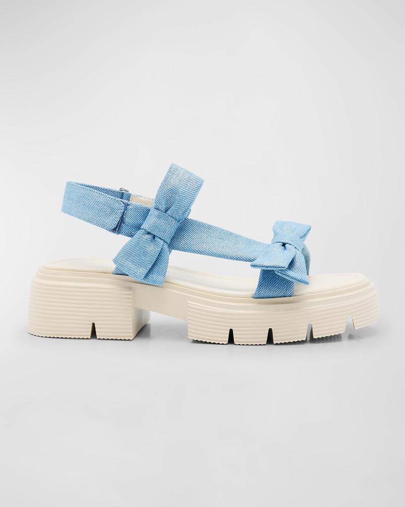 Stuart Weitzman Sofia Nolita Dual Bow Slingback Sandals