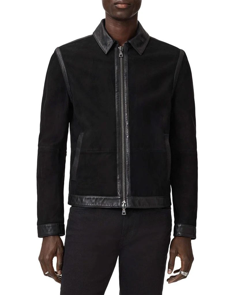 John Varvatos Jaxon Waxed Suede Jacket 1