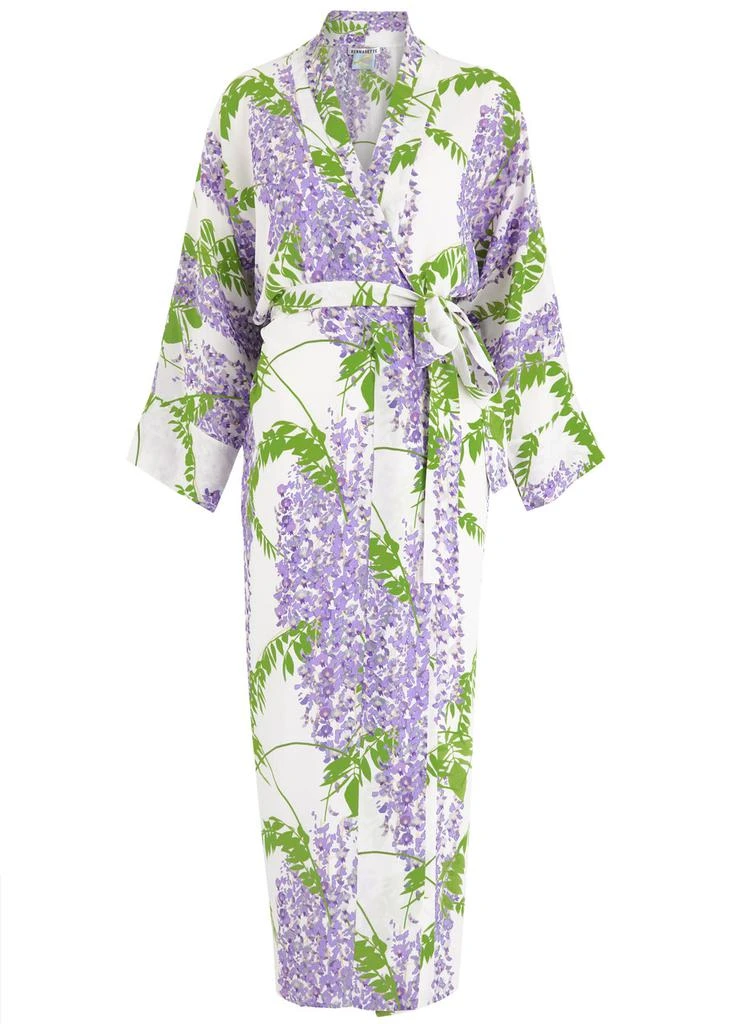 Bernadette Peignoir printed silk wrap dress 1