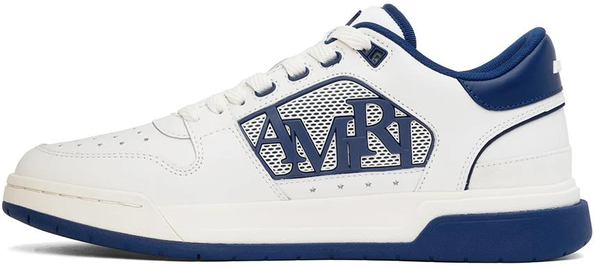 AMIRI White & Blue Classic Low Sneakers 3