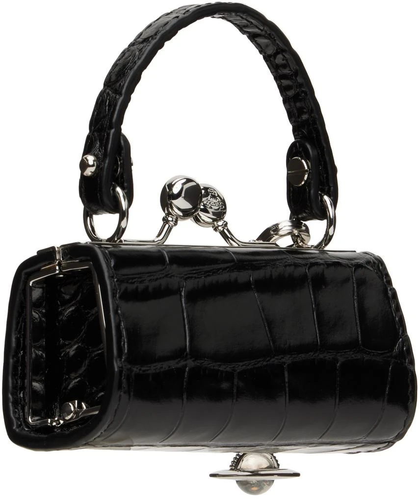 Vivienne Westwood Black Crocodile Doll Bag Pouch 3