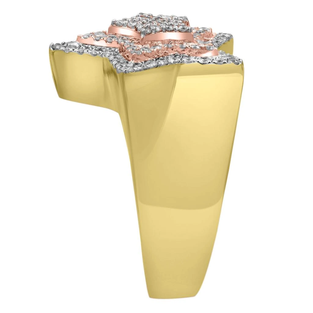 LuvMyJewelry Star Studded Bling 14K Yellow Gold Two Tone  Star Ring - 1.91 Ct 2
