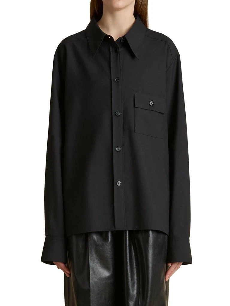 Khaite YATTY SHIRT IN TROPICAL WOOL 3