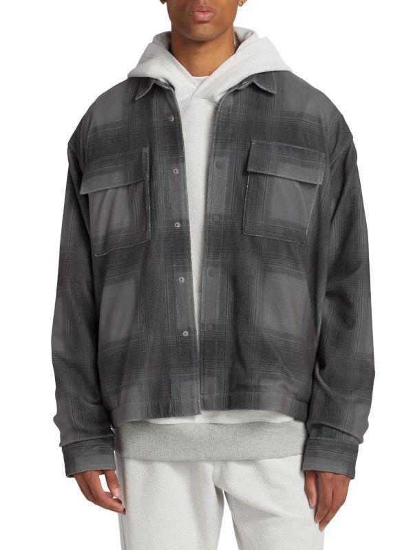 Stampd Cropped Plaid Button-Up Shirt
