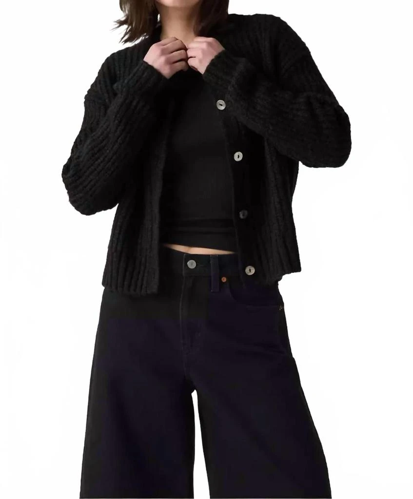 Levi
s Luna Shell Button Cardigan In Anthracite Night