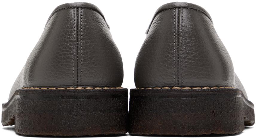 LEMAIRE SSENSE Exclusive Gray Piped Crepe Loafers