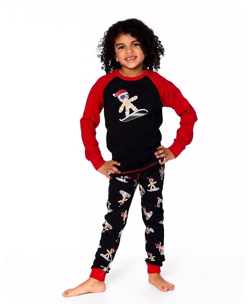 Deux par Deux Boy Two-Piece Cotton Pajama Set Black Cookie Print - Toddler|Child 2