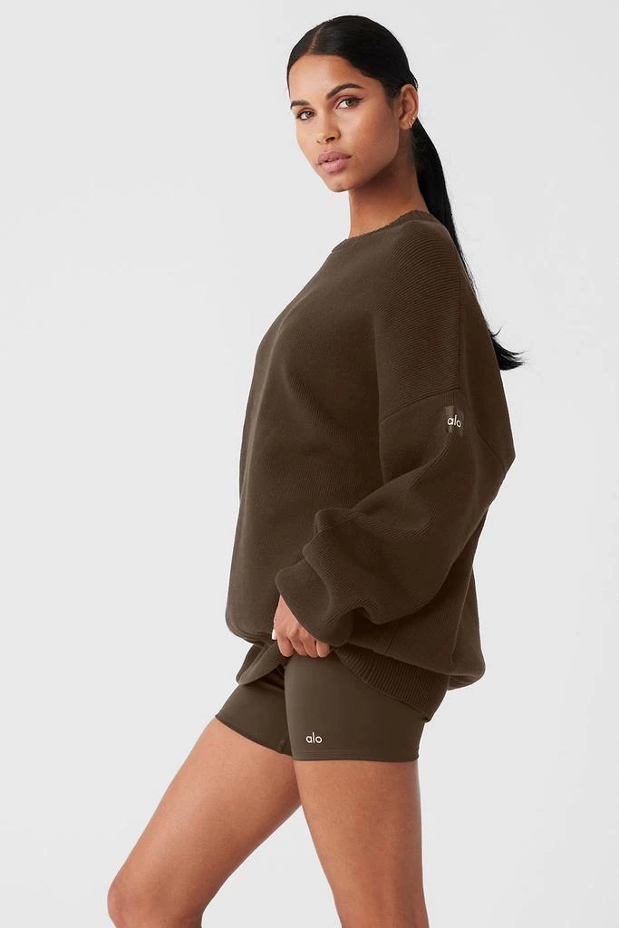 Alo Scholar Crew Neck Sweater - Espresso 3