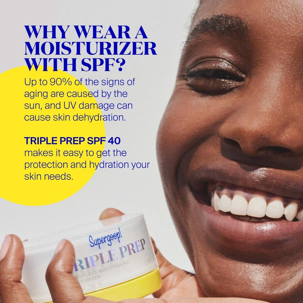 Supergoop! Supergoop! Triple Prep Weightless Daily Moisturiser SPF 40 50ml 10