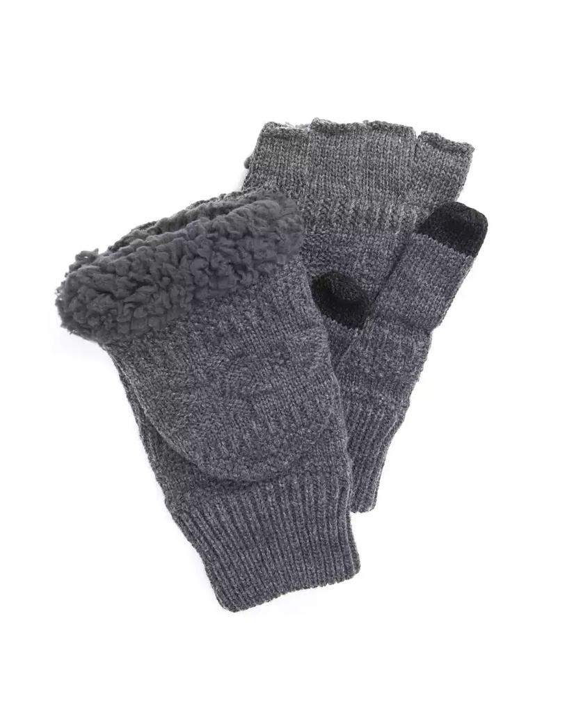 MUK LUKS Men's Faux Fur Flip Mittens
