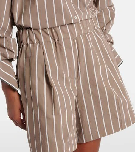 Brunello Cucinelli Striped cotton-blend Bermuda shorts 4