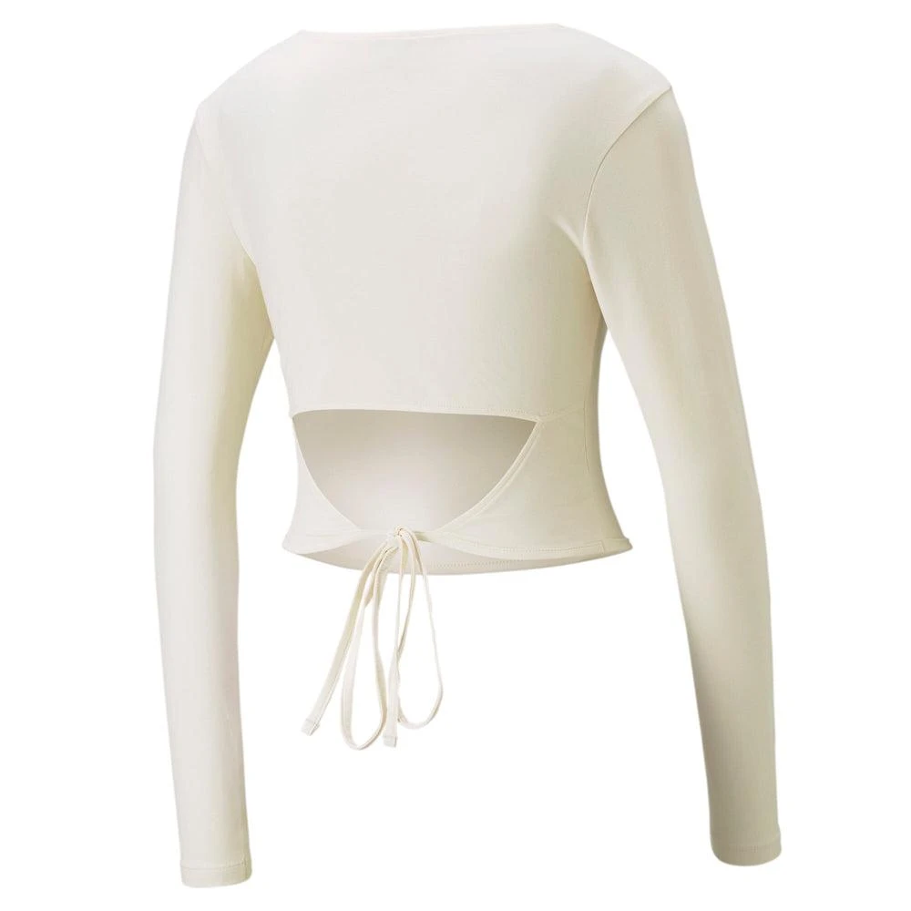 Puma Classics Bolero Scoop Neck Long Sleeve Tie Shirt 2