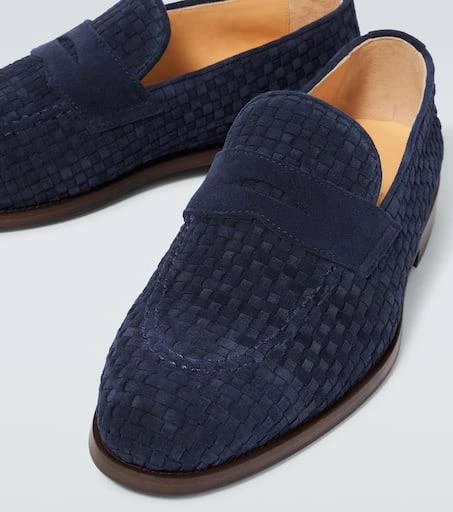 Brunello Cucinelli Woven suede penny loafers 3