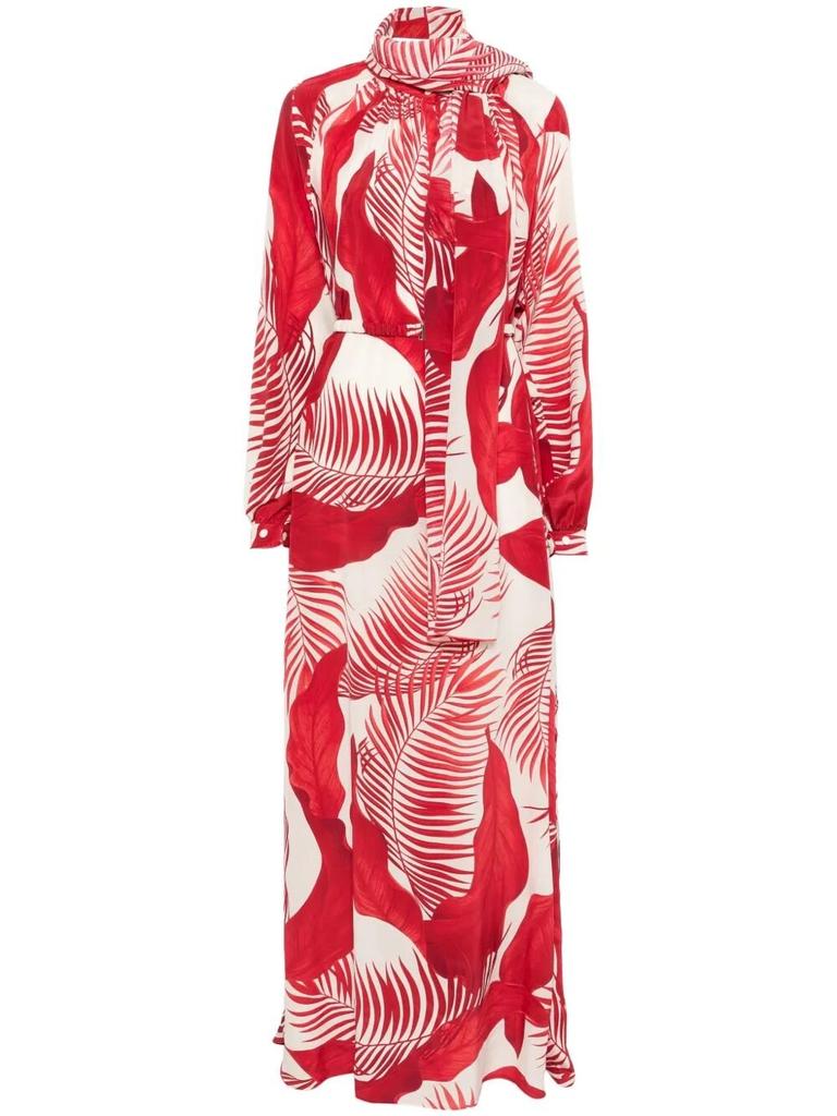F.R.S For Restless Sleepers F.R.S For Restless Sleepers Leaf Print Maxi Dress