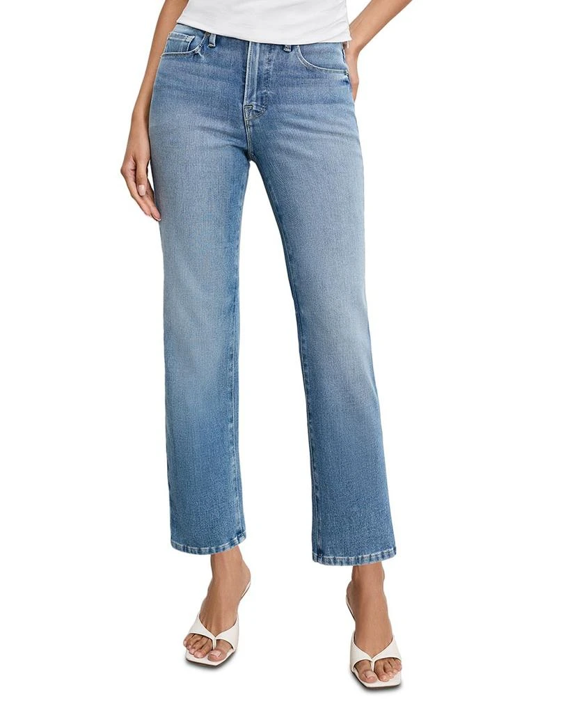 Good American Soft Tech Good Legs Straight Jeans Indigo1012 1