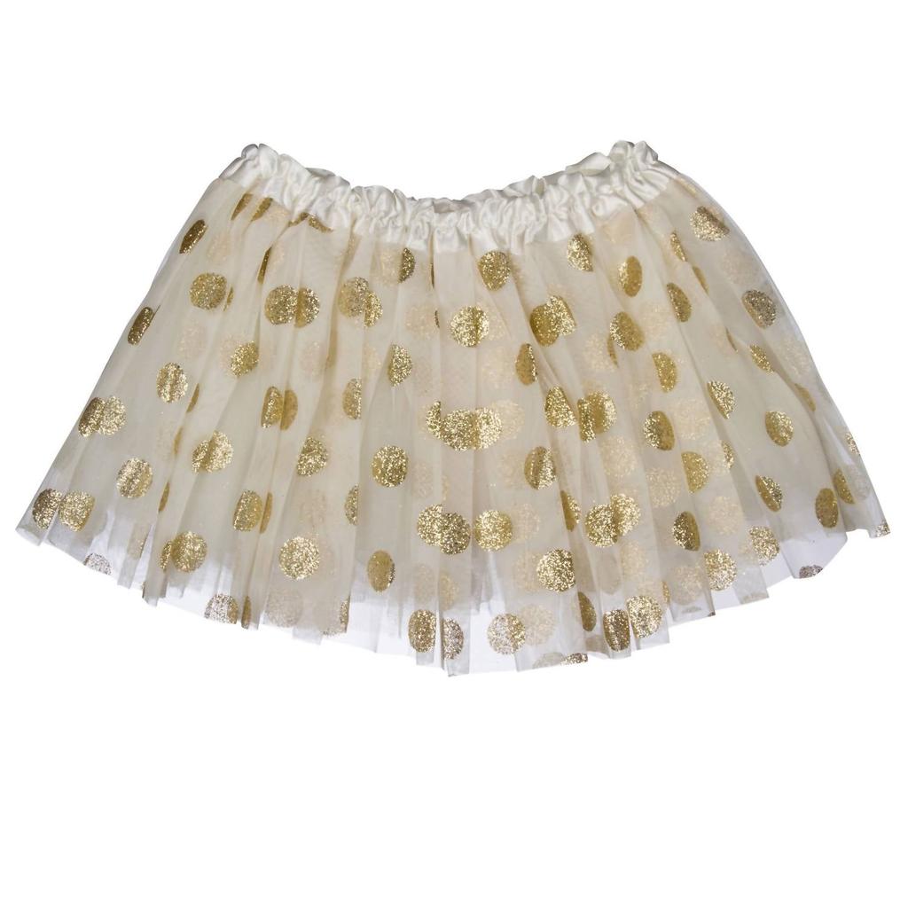 Bari Lynn Bari Lynn - Bari Lynn Glitter Gold Dot Tutu Skirt