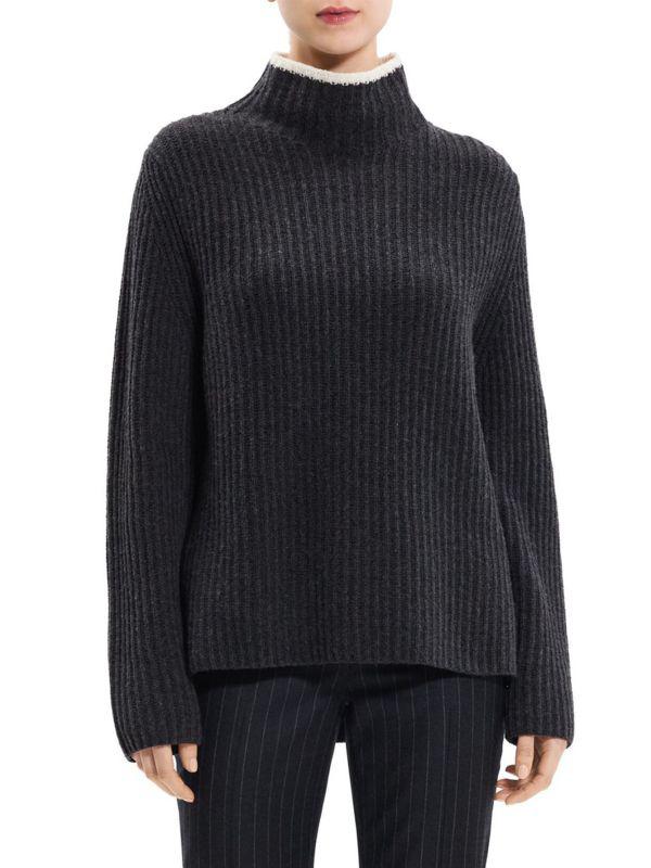 Theory Karenia Ribbed Wool & Cashmere Sweater