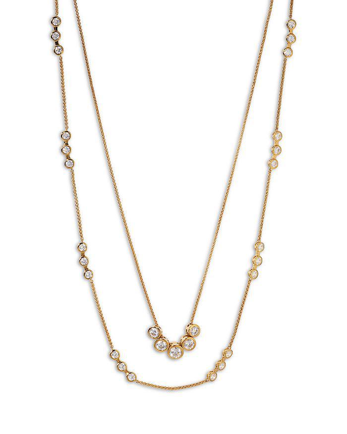 Nadri Bklyn Cubic Zirconia Bezel Layered Necklace, 16"-19"