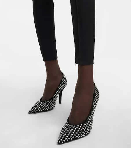 Burberry Crystal-embellished suede pumps 4