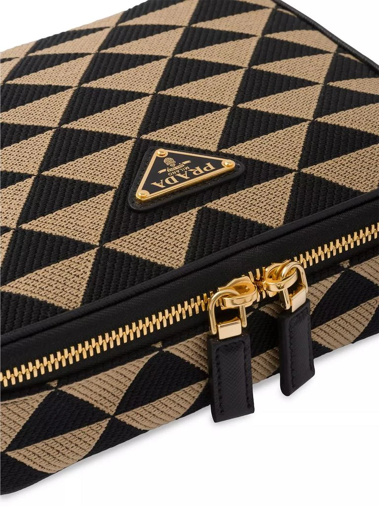 Prada Symbole Embroidered Fabric Bag 7