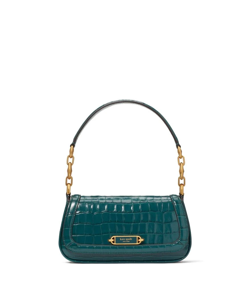 Kate Spade Gramercy Croc Embossed Leather Small Flap Shoulder Bag 1