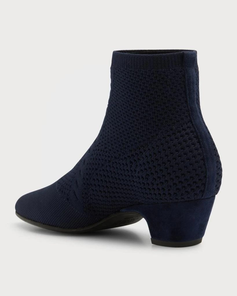 Eileen Fisher Purl Stretch-Knit Fabric Booties 4