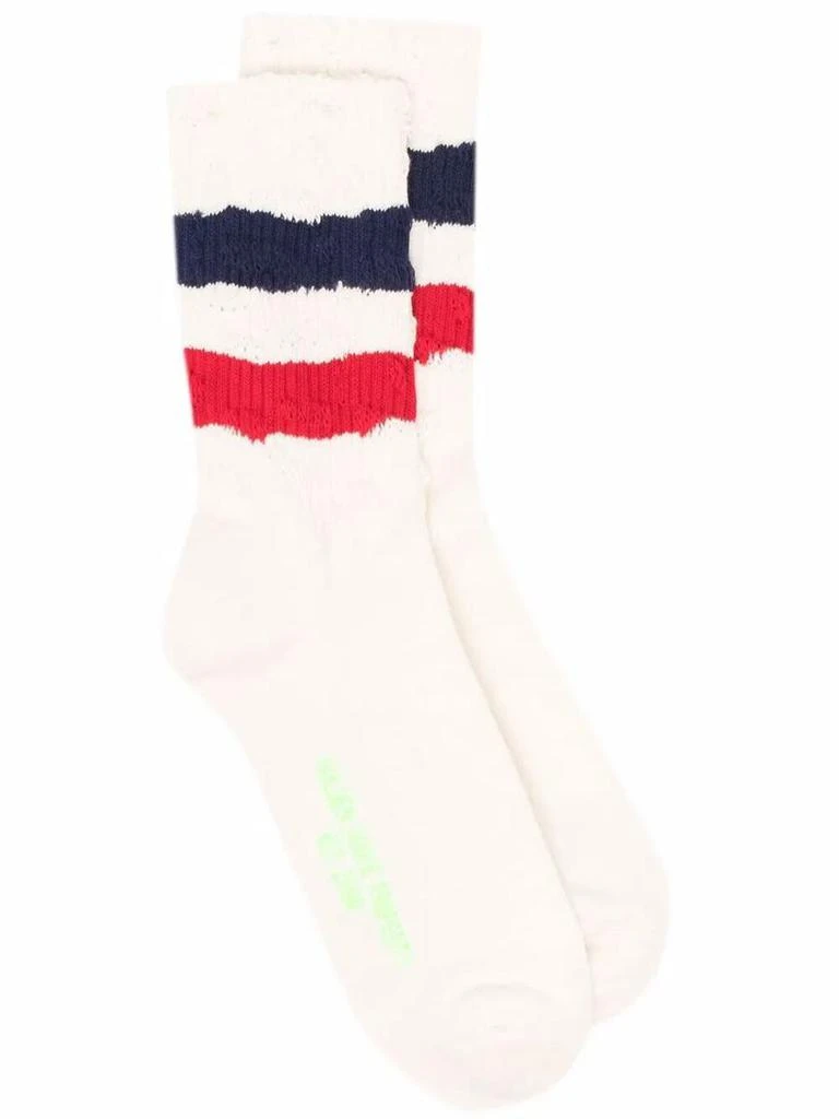Golden Goose Golden Goose Socks High Rib Stripes Ripped Accessories 1