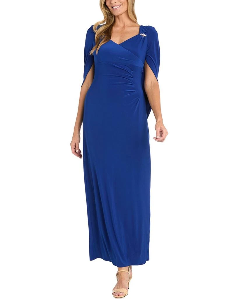 business formal attire dress Drape Back Maxi Dress – bebe main image 1
