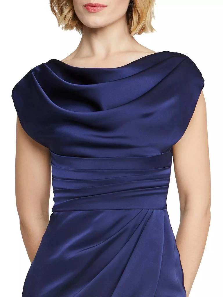 Theia Ivy Gathered Satin Cocktail Dress 6