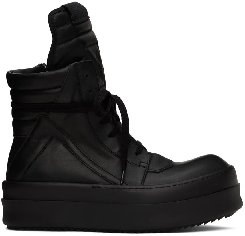 Rick Owens Black Mega Bumper Geobasket Sneakers 1