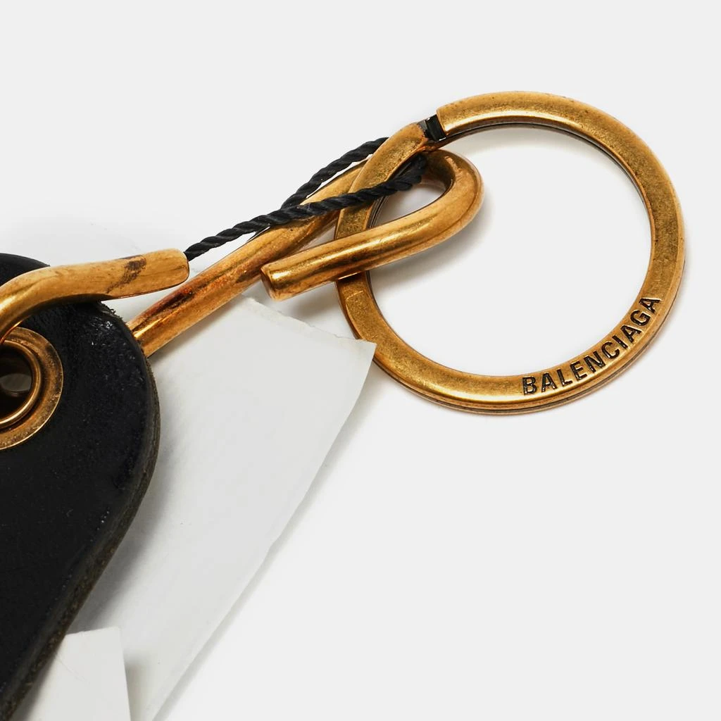 Balenciaga Balenciaga Black Leather Hotel Diamond Key Ring 2