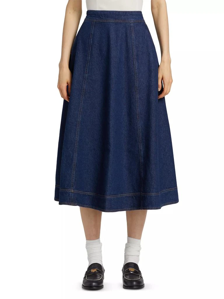 Reformation Delilah Denim Midi-Skirt 3
