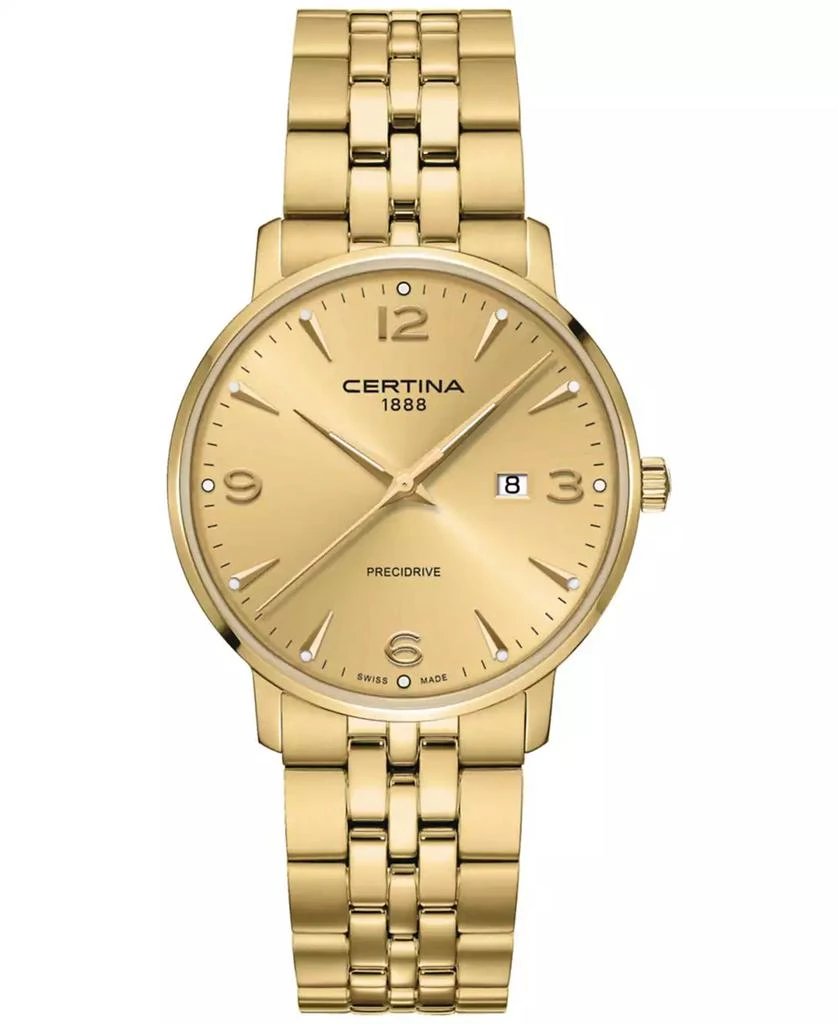 Certina Unisex Swiss DS Caimano Gold PVD Stainless Steel Bracelet Watch 39mm 1