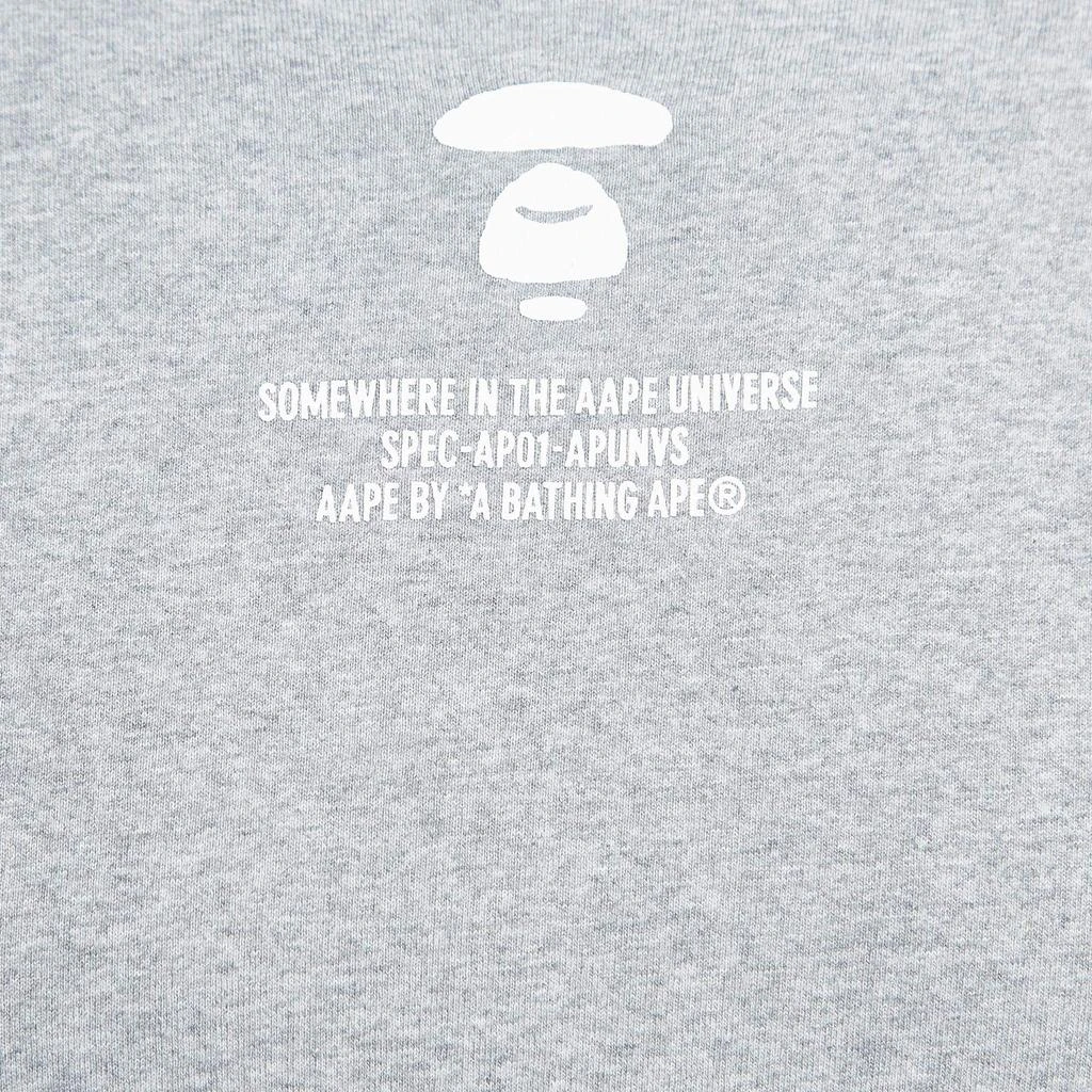 A Bathing Ape A Bathing Ape Grey Aape Universe Print Cotton Crew Neck T-Shirt S 4