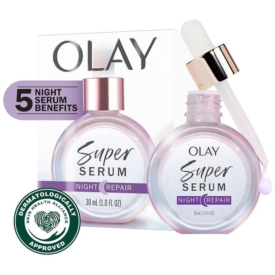 Olay Night Repair 5-in-1 Lightweight Skin Cell Renewing Face Serum Night Repair, No scent 1