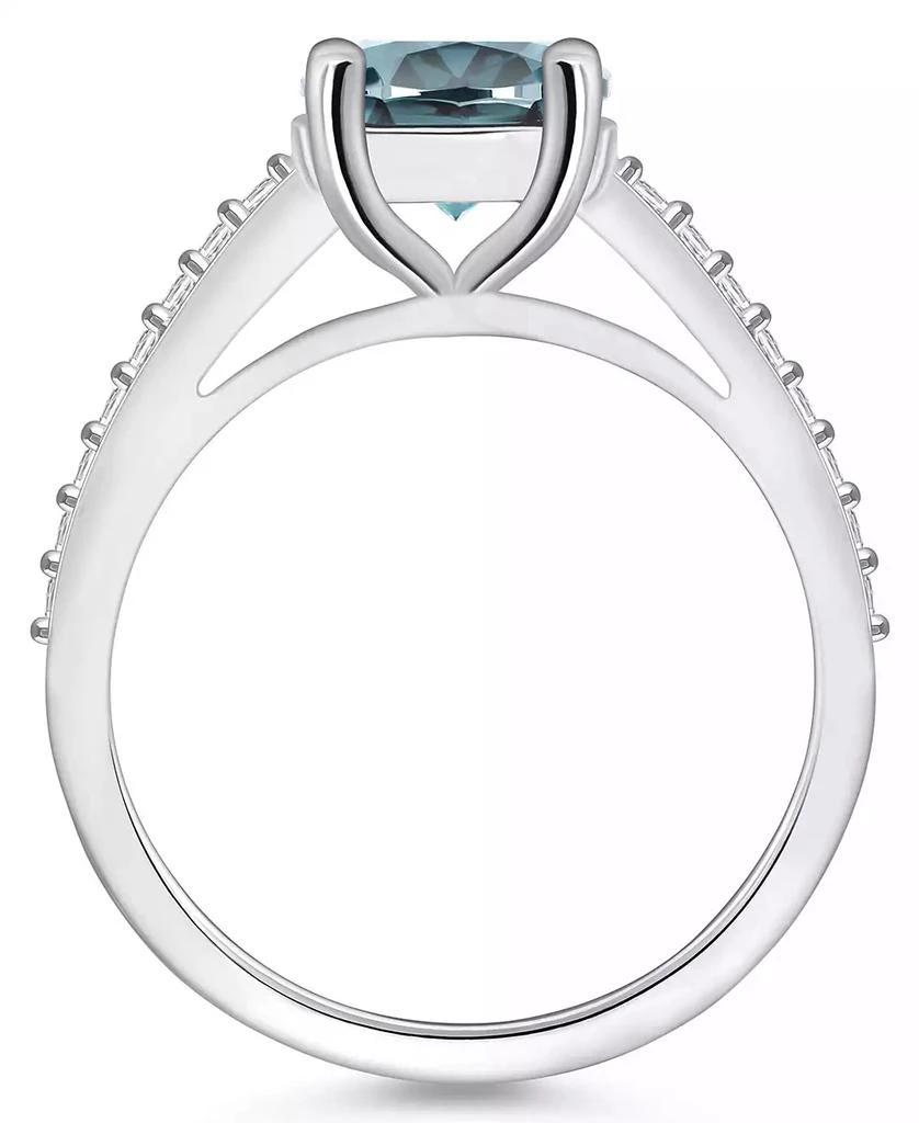 Macy's Aquamarine (2-1/2 ct. t.w.) and Diamond (1/4 ct. t.w.) Ring in 14K White Gold 3
