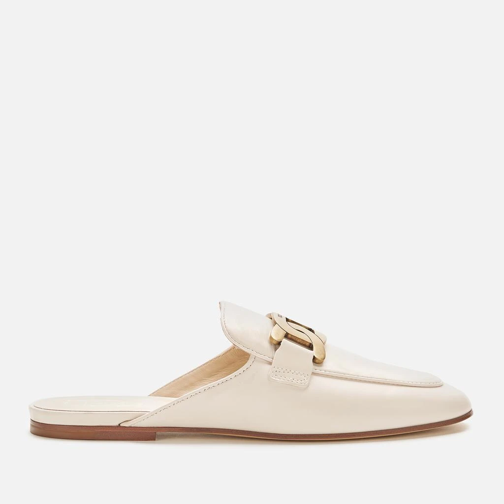 Tod's Women's Leather Slide Loafers - White 1