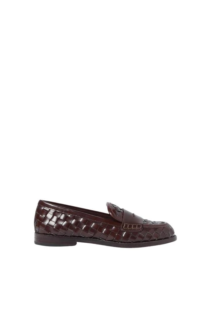 Loeffler Randall Women's Rachel Woven Leather Loafers In Espresso 2