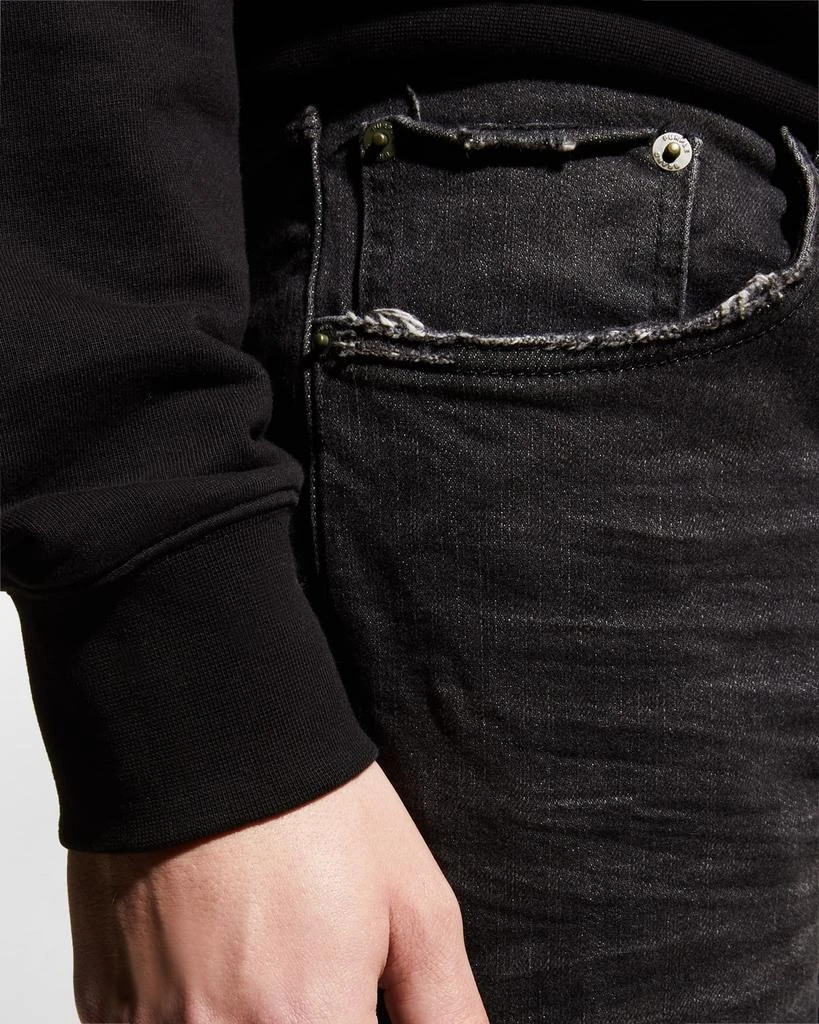 PURPLE Men's P001 Black Overspray Skinny Jeans 5