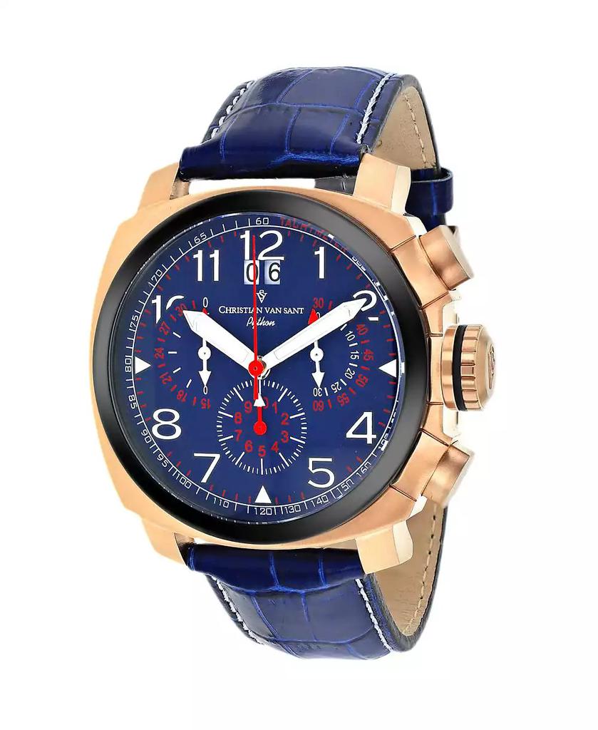 Christian Van Sant Men's Grand Python Blue Dial Watch - CV3AU5
