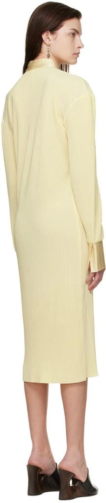 Atlein Yellow Polyester Midi Dress 3