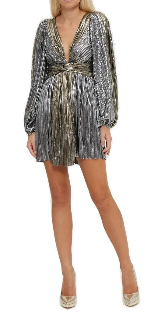 knee length dresses for ladies Sabina Musayev Naomi Foil Pleated Gown main image 0