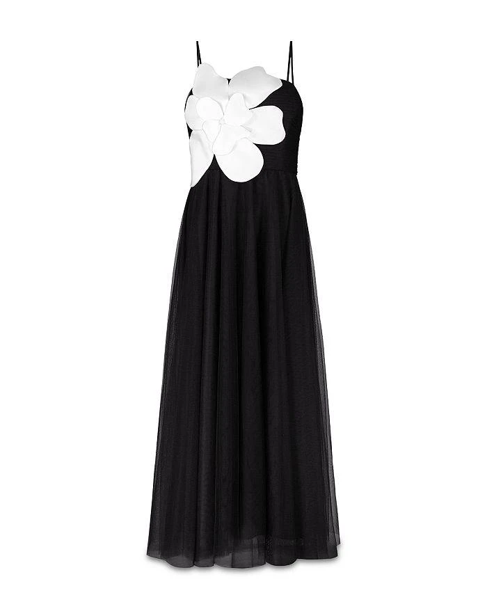 Zac Posen Floral Motif Tulle Midi Dress 3