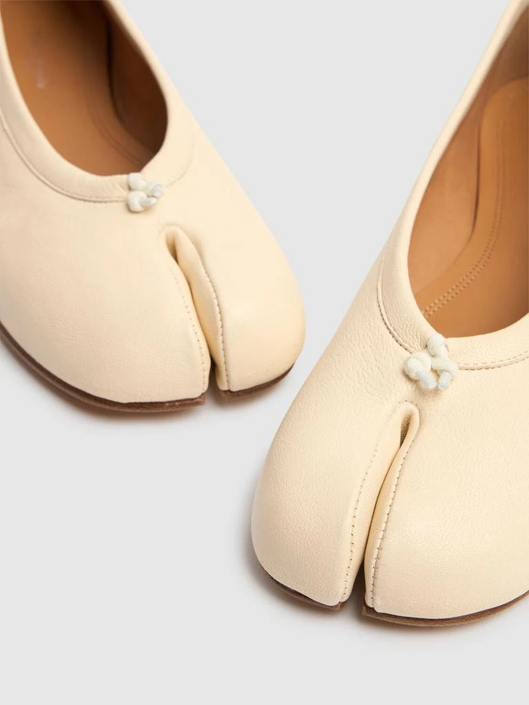 MAISON MARGIELA 10mm Tabi Leather Ballerina Flats 3